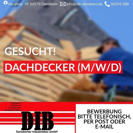 Gesucht! Dachdecker (M/W/D)