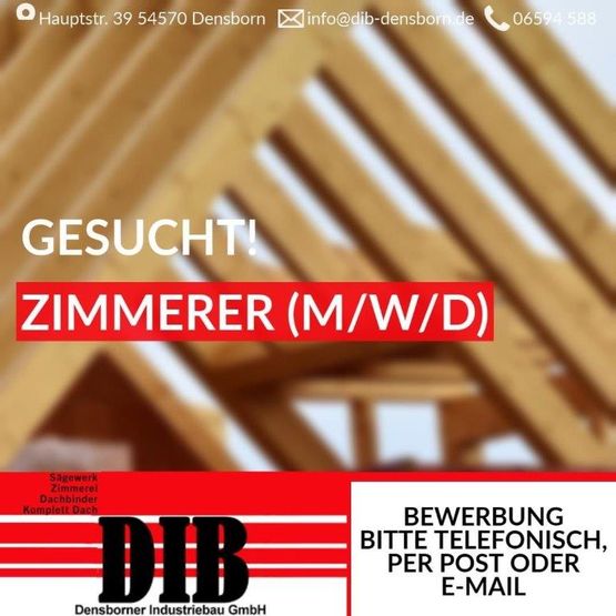 Gesucht! Zimmerer (M/W/D)